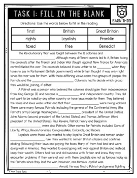 Patriots and Loyalists Reading Comprehension CSI Spy Mystery - Close Reading - Image 2