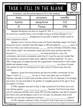 Napoleon Bonaparte Reading Comprehension CSI Spy Mystery - Close Reading - Image 2