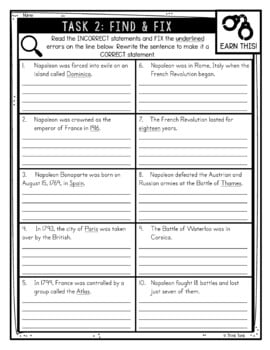 Napoleon Bonaparte Reading Comprehension CSI Spy Mystery - Close Reading - Image 4