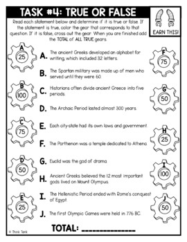 Ancient Greece Thinktivity™ Reading Comprehension - Image 3