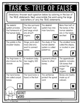 Skeletal System Reading Comprehension Challenge - Close Reading - Image 3