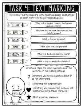 Skeletal System Reading Comprehension Challenge - Close Reading - Image 4