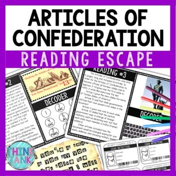 Articles of Confederation Reading and Puzzle Escape