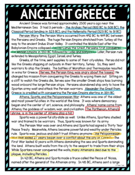 Ancient Greece Color by Number, Reading Passage and Text Marking - Image 4