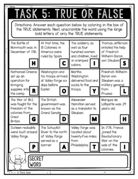 Valley Forge Reading Comprehension Challenge - Close Reading - Revolutionary War - Image 3
