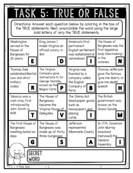 House of Burgesses Reading Comprehension Challenge - Close Reading - Image 3