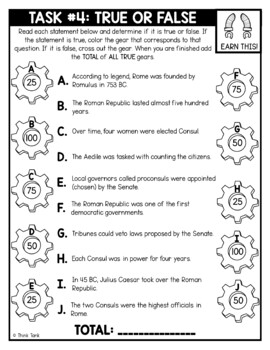 Roman Republic Thinktivity™ Reading Comprehension - Ancient Rome - Image 3
