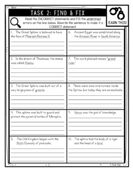 Great Sphinx Reading Comprehension CSI Spy Mystery - Close Reading - Egypt - Image 4