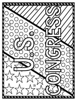 Powers of Congress Color by Number, Reading Passage and Text Marking - Image 2