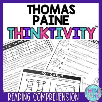 Patrick Henry Thinktivity™ Reading Comprehension - Revolutionary War