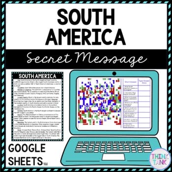 South America Secret Message Activity For Google Sheets™