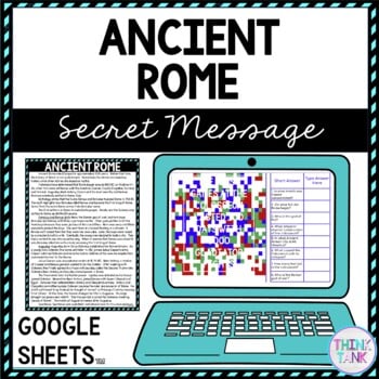 Ancient Rome Secret Message Activity For Google Sheets™