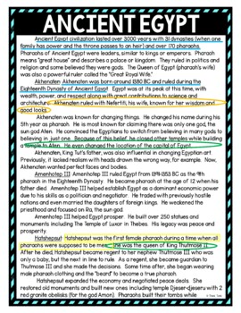 Ancient Egypt Color by Number, Reading Passage and Text Marking - Image 4