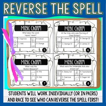 Revolutionary War Causes Close Reading Quest - Task Cards and Text Marking - Image 4