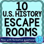 10 US History Escape Rooms Bundle - Reading Comprehension - Constitution & More