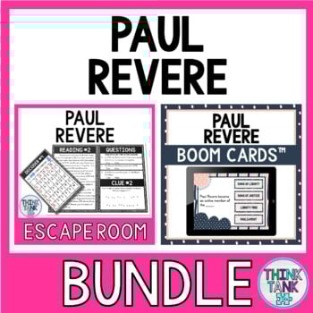 Paul Revere Escape Room and Boom Cards™ BUNDLE
