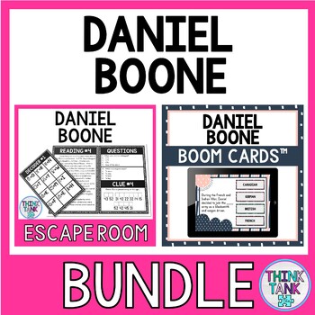 Daniel Boone Escape Room and Boom Cards™ BUNDLE