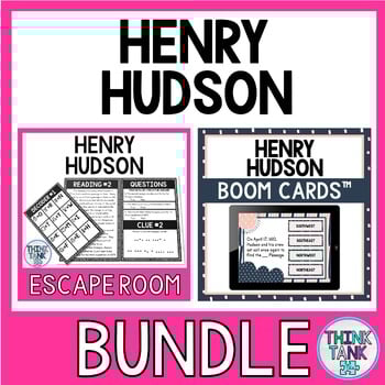 Henry Hudson Escape Room and Boom Cards™ BUNDLE