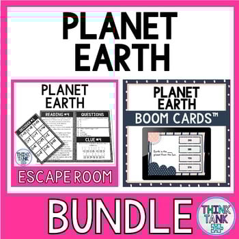 {RETIRED} Planet Earth Escape Room and Boom Cards™ BUNDLE - Solar System