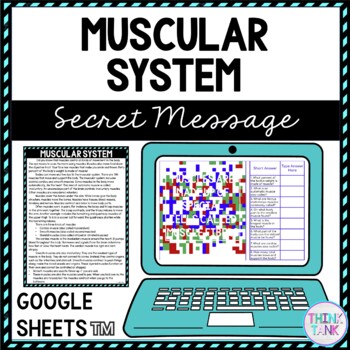 Muscular System Secret Message Activity for Google Sheets™