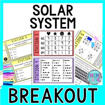 Solar System Breakout Activity - Task Cards Puzzle Challenge