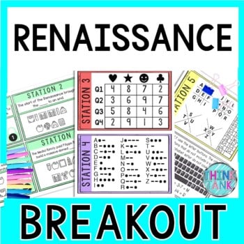 Renaissance Breakout Activity - Task Cards Puzzle Challenge