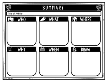 Reading Response Graphic Organizers - Non Fiction - Current Events - Articles - Image 2