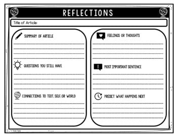 Reading Response Graphic Organizers - Non Fiction - Current Events - Articles - Image 4