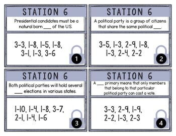 Presidential Elections Breakout Activity - Task Cards Puzzle Challenge - Image 4