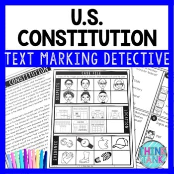 U.S. Constitution Text Marking Detective Mystery - Reading Passages