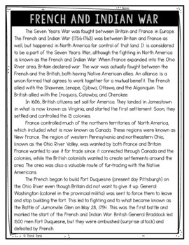 French and Indian War Text Marking Detective Mystery - Reading Passages - Image 2