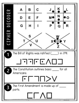 Bill of Rights Puzzle Stations Breakout - US Constitution - Image 2