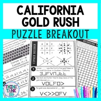 California Gold Rush Puzzle Stations Breakout - Westward Expansion