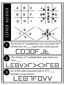 Articles of Confederation Puzzle Stations Breakout - Image 2