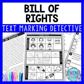 Bill of Rights Text Marking Detective Mystery - Reading Passages