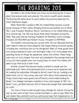 Roaring Twenties Text Marking Detective Mystery - Reading Passages - Image 2