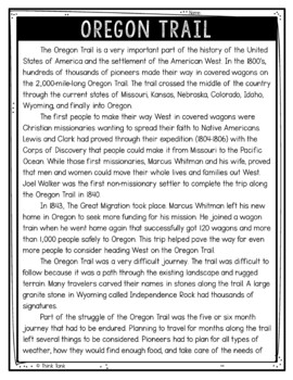 Oregon Trail Text Marking Detective Mystery - Reading Passages - Image 2