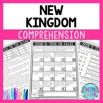 New Kingdom of Ancient Egypt Reading Comprehension Challenge - Close Reading