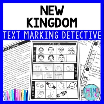 New Kingdom of Ancient Egypt Text Marking Detective Mystery - Reading Passages