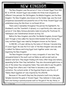 New Kingdom of Ancient Egypt Text Marking Detective Mystery - Reading Passages - Image 2