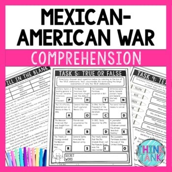 Mexican-American War Reading Comprehension Challenge - Close Reading