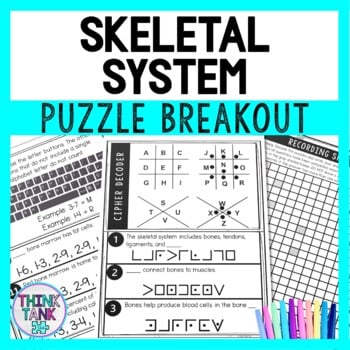 Skeletal System Puzzle Stations Breakout