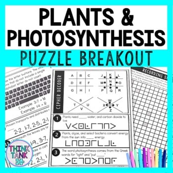 Plants and Photosynthesis Puzzle Stations Breakout