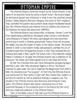 Ottoman Empire Text Marking Detective Mystery - Reading Passages - Image 2