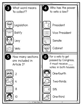 Legislative Branch Text Marking Detective Mystery - Reading Passages - Congress - Image 4