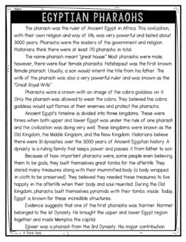 Egyptian Pharaohs Text Marking Detective Mystery - Reading  - Ancient Egypt - Image 2