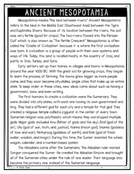 Ancient Mesopotamia Text Marking Detective Mystery - Reading Passages - Image 2