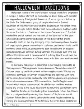 Halloween Around the World Text Marking Detective Mystery - Reading Passages - Image 2