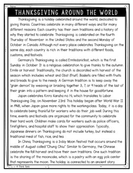 Thanksgiving Around the World Text Marking Detective Mystery - Reading Passages - Image 2
