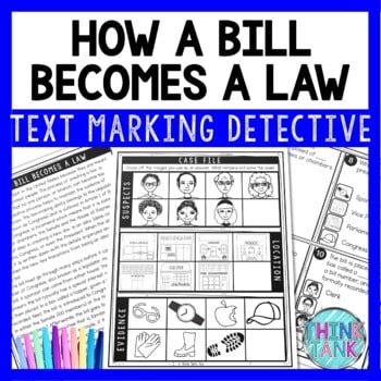 How a Bill Becomes a Law Text Marking Detective Mystery - Reading Passages